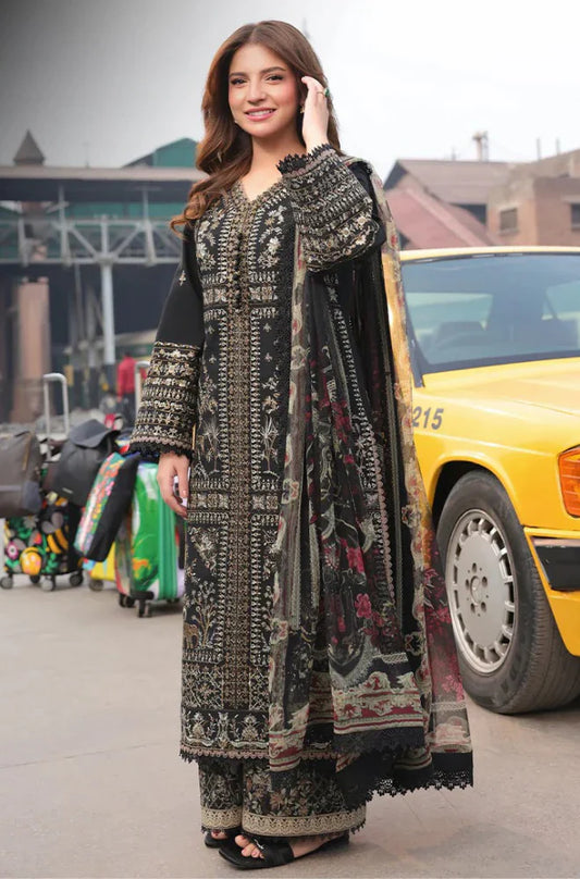 Asim Jofa - Winter 3PC Dhanak Embroidered Suit - VL1284