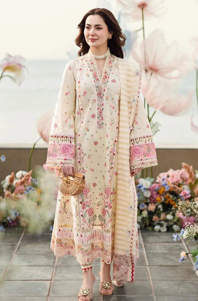 Qalamkaar 3PC Unstitched Lawn Embroidered ChickenKari - VL1297