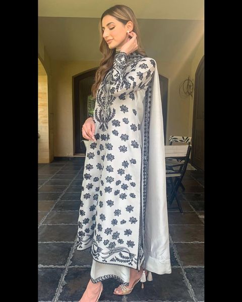 3pcs Shirt embroidered Sleeve embroidered Monar embroidered Dupatta VL861