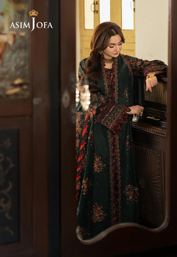 Asim Jofa, unstitched 3 piece Lawn sequence embroidered suit - VL1248
