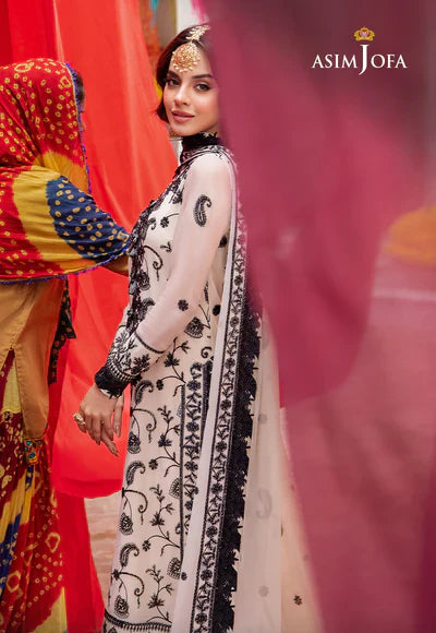 Asim Jofa, unstitched 3 piece embroidered Lawn summer suit VL809