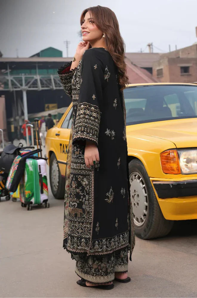 Asim Jofa - Winter 3PC Dhanak Embroidered Suit - VL1284