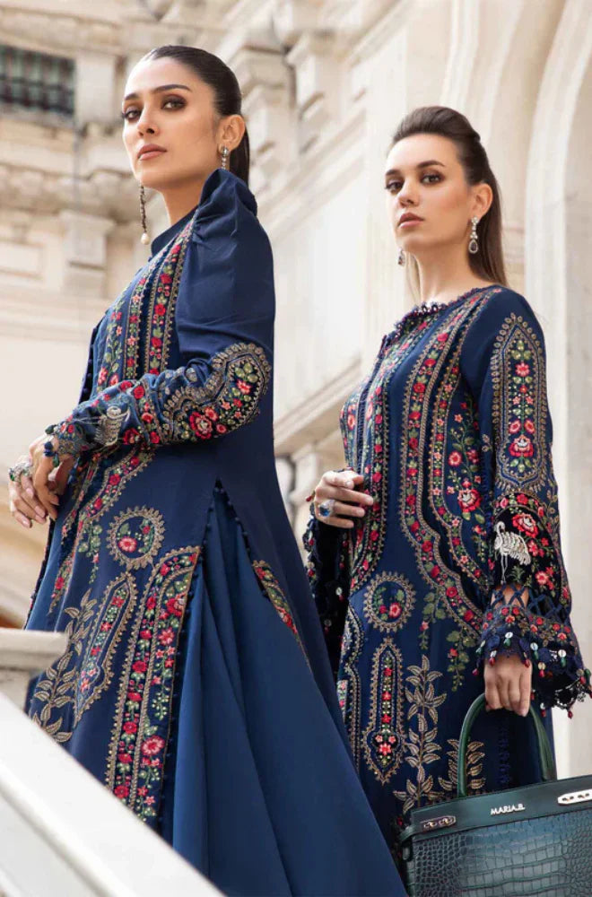 Maria.B- Winter 3PC Dhanak Embroidered Suit - VL1182