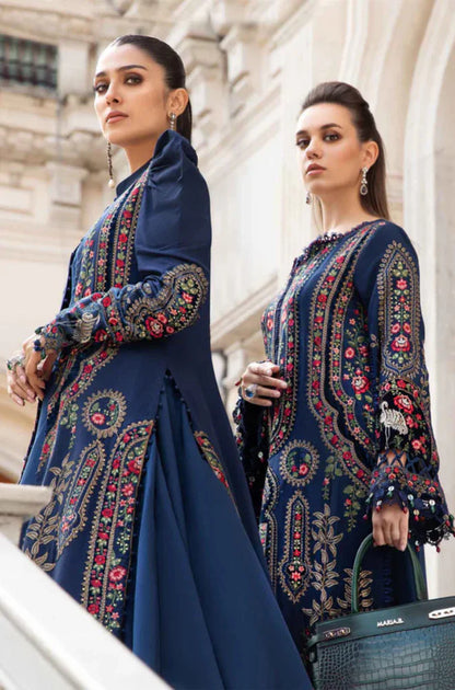 Maria.B- Winter 3PC Dhanak Embroidered Suit - VL1182