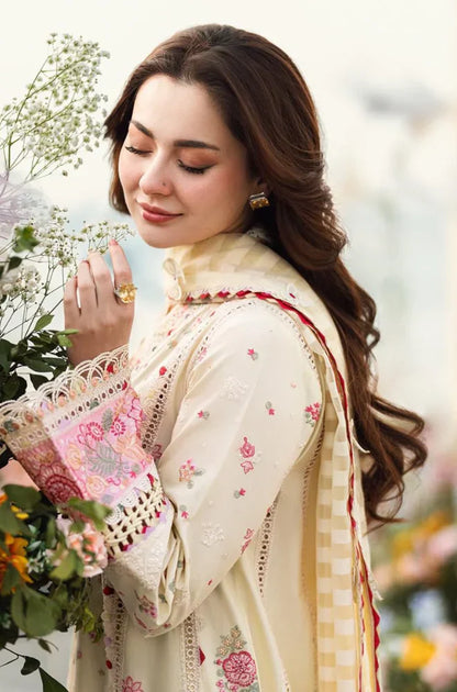 Qalamkaar 3PC Unstitched Lawn Embroidered ChickenKari - VL1297