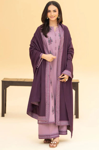 Izel - Winter 3PC Dhanak Embroidered Suit - VL1242