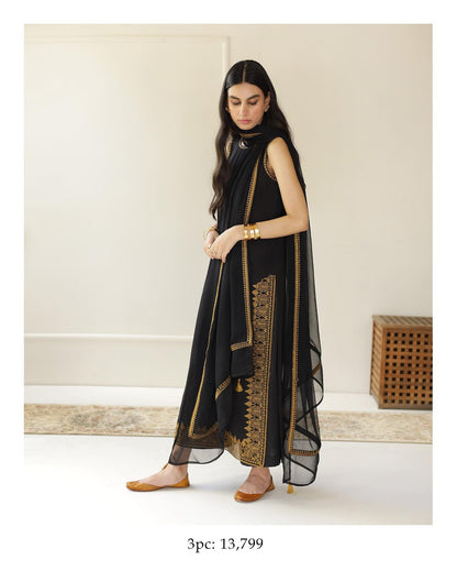 3PC Lawn Embroidered Shirt With Chiffon Embroidered Dupatta VL708