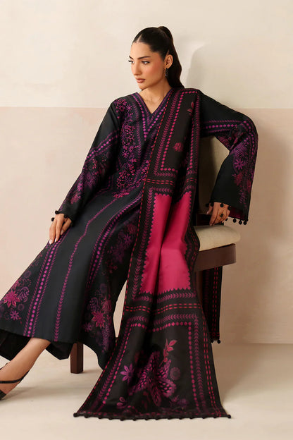 Asim Jofa - Winter 3PC Karandi Digital Print Dress - VL1232