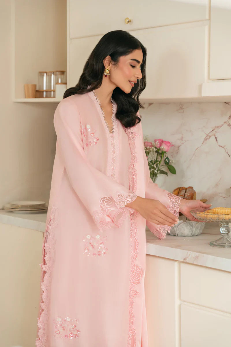 Nisa, Lawn 3.piece embroidered Summer suit with Orgenza dupatta - VL1311