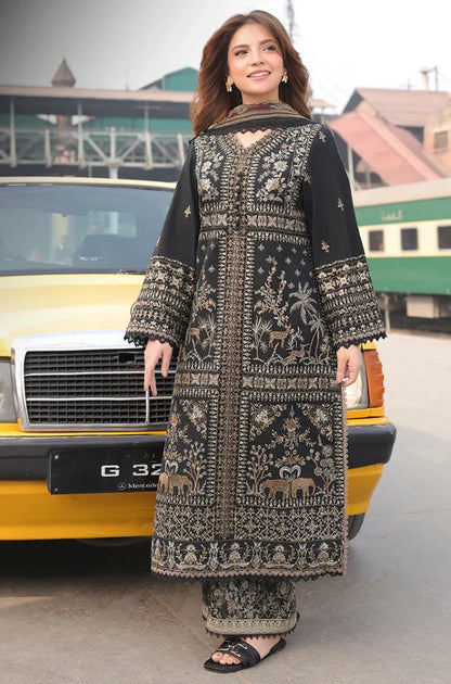 Asim Jofa - Winter 3PC Dhanak Embroidered Suit - VL1284