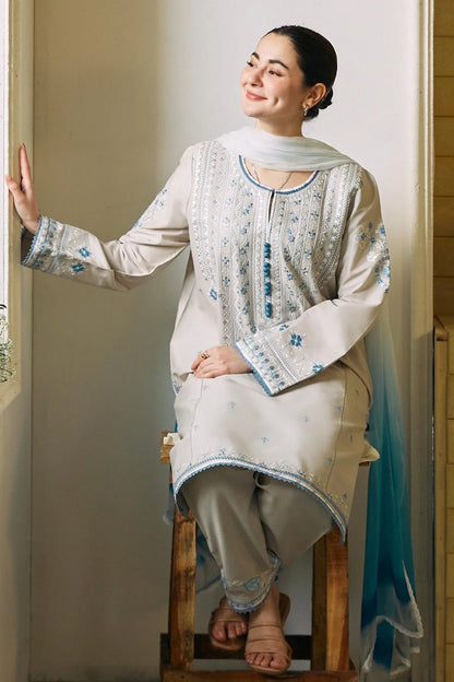 ZaraShahJahan - 3PC LAWN EMBROIDERED SHIRT WITH CHIFFON PRINTED DUPATTA VL1314
