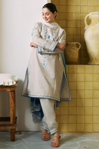 ZaraShahJahan - 3PC LAWN EMBROIDERED SHIRT WITH CHIFFON PRINTED DUPATTA VL1314