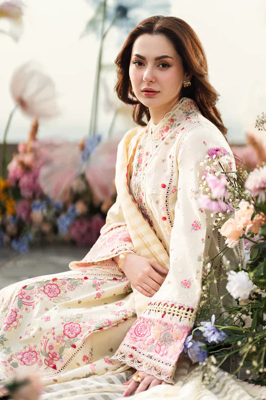 Qalamkaar 3PC Unstitched Lawn Embroidered ChickenKari - VL1297
