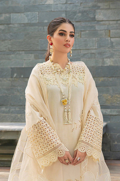 Chikenkari Qalamkar Embroidered Lawn Three Piece - VL1020