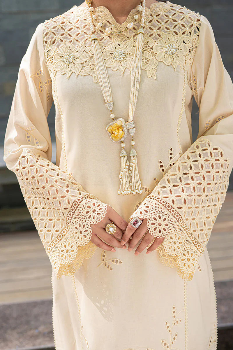 Chikenkari Qalamkar Embroidered Lawn Three Piece - VL1020