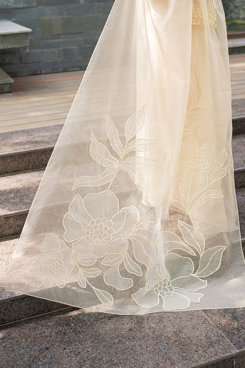 Chikenkari Qalamkar Embroidered Lawn Three Piece - VL1020