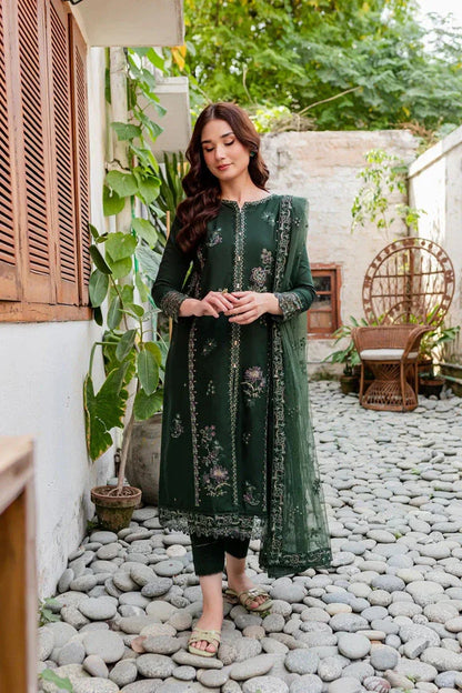 Batik, unstitched 3 piece embroidered summer suit. VL894