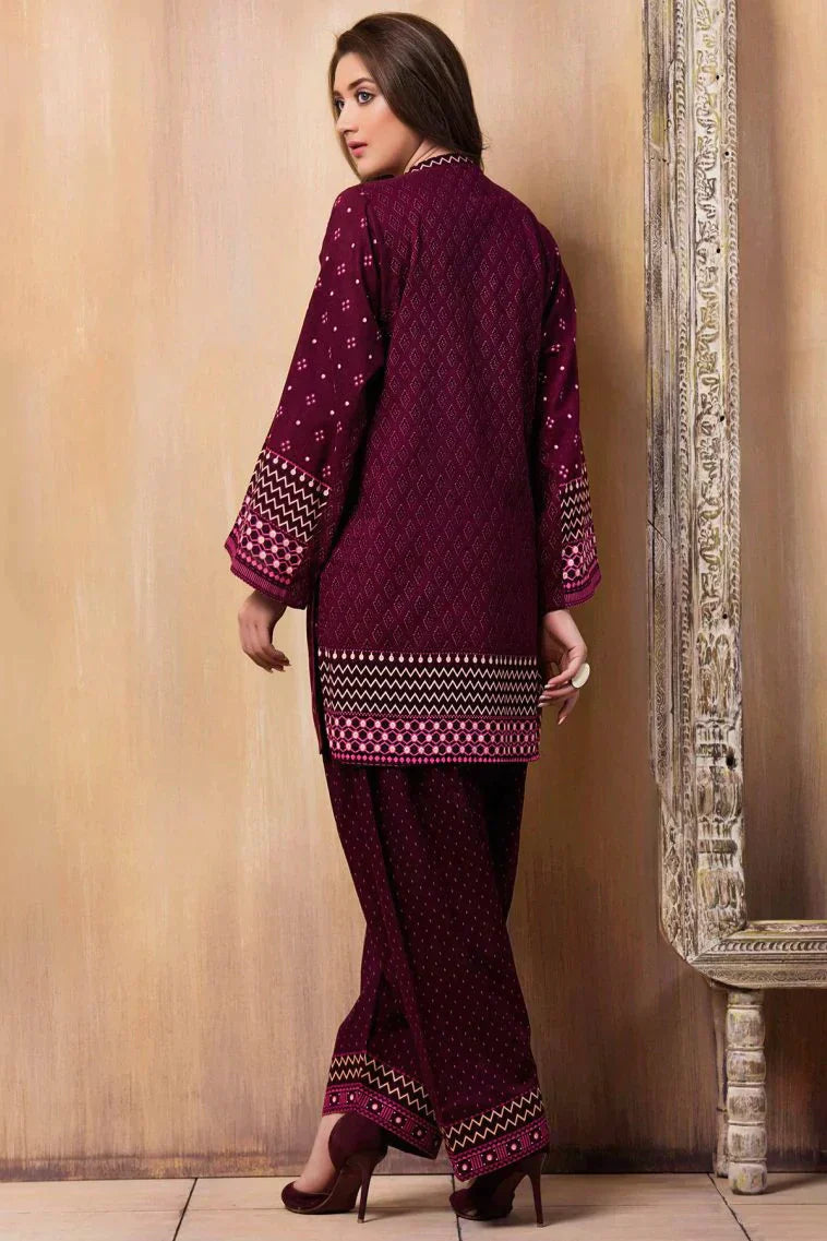 Lajwanti 2Pc Embroidered Lawn Suite With Fully Embroidered trouser & Patches. VL415