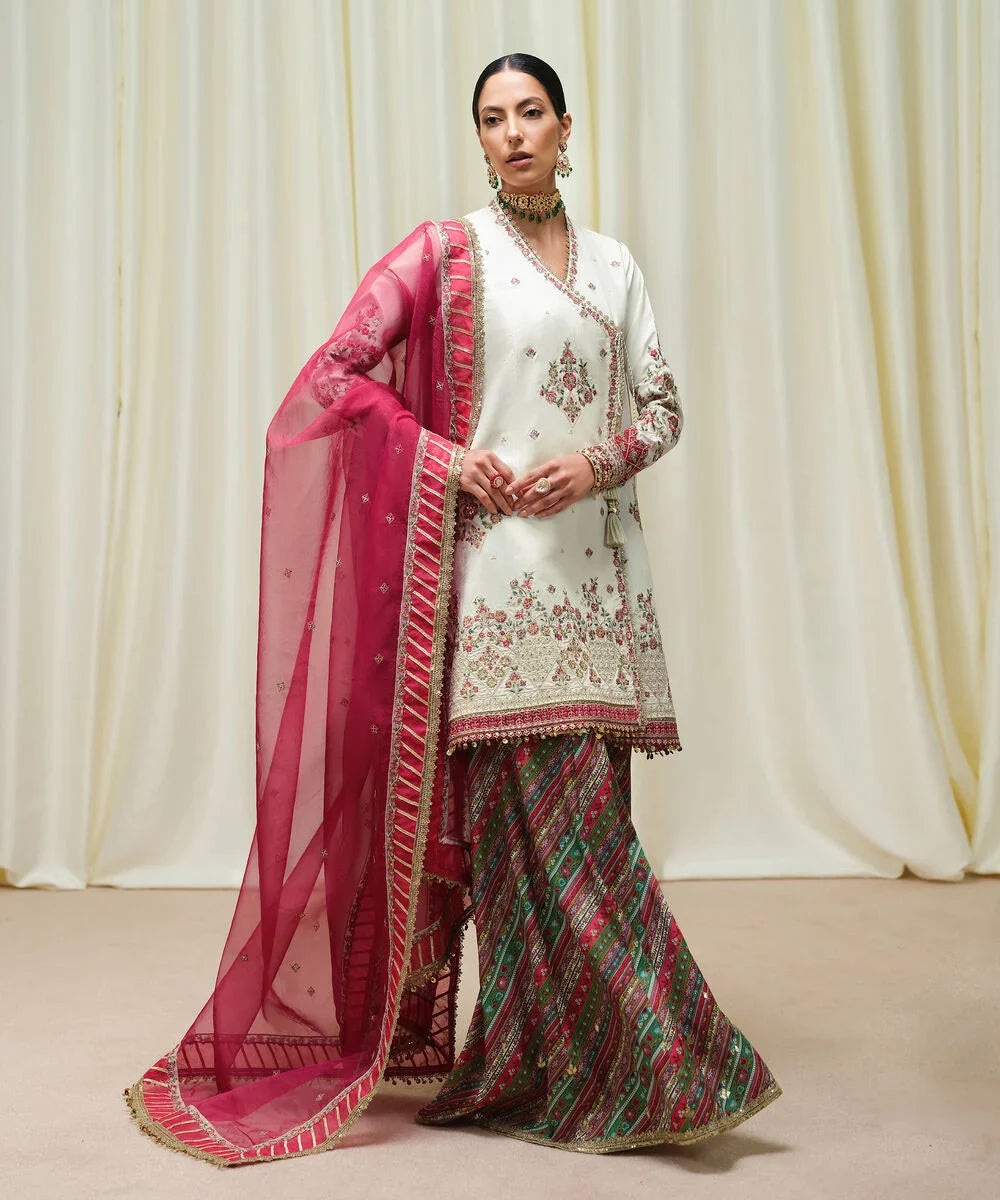 AsimJofa - Unstitched 3 piece Sequin embroidered Lawn suit - VL1304