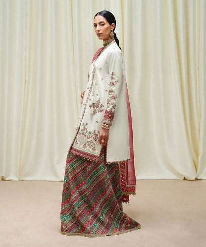 AsimJofa - Unstitched 3 piece Sequin embroidered Lawn suit - VL1304