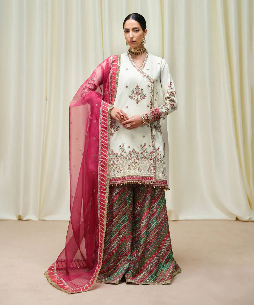 AsimJofa - Unstitched 3 piece Sequin embroidered Lawn suit - VL1304