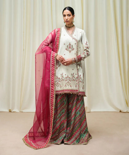 AsimJofa - Unstitched 3 piece Sequin embroidered Lawn suit - VL1304