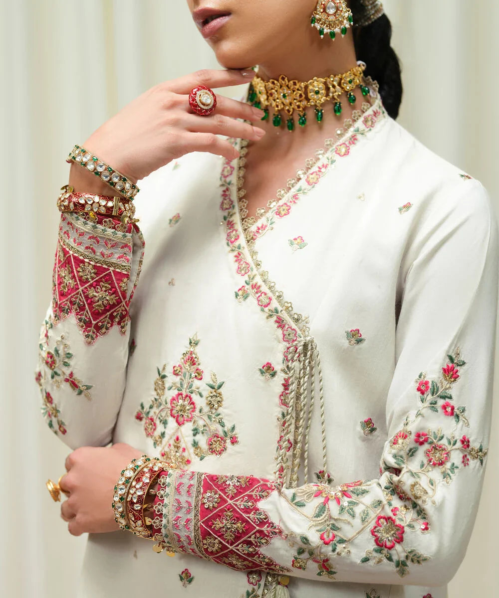 AsimJofa - Unstitched 3 piece Sequin embroidered Lawn suit - VL1304