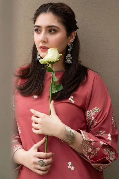 Zara shahjahan 2Pc Embroidered Lawn Suite With Fully Embroidered trouser VL923