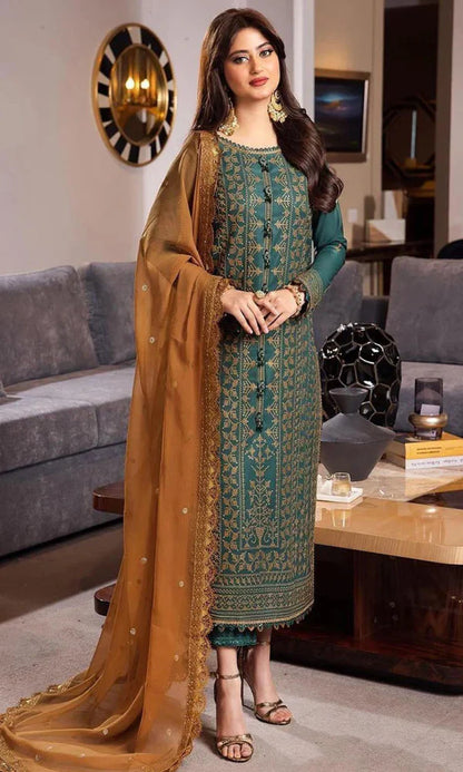 Asim Jofa - 3PC Lawn Embroidered Suit VL536/2