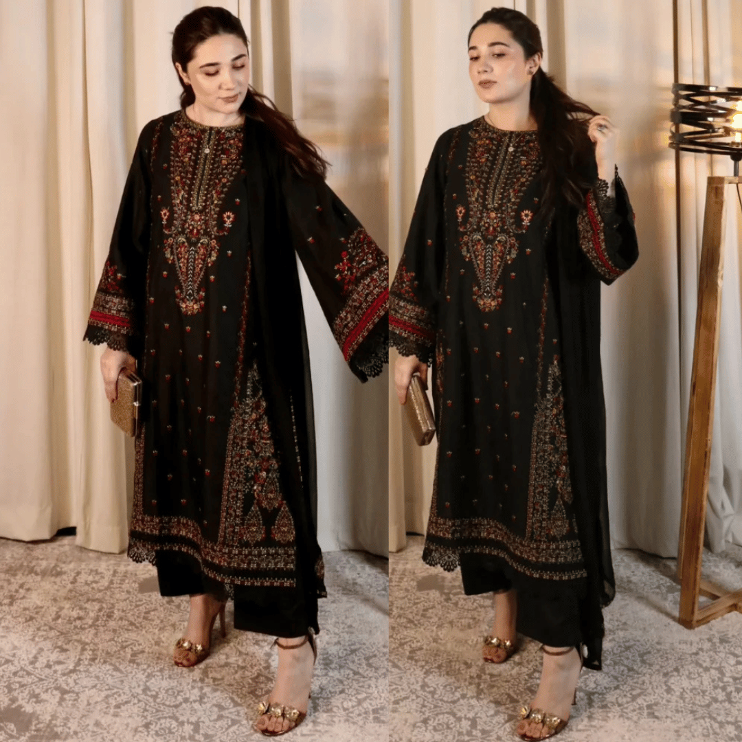 Zara Shahjahan - 3PC Lawn Embroidered Suit - VL1195