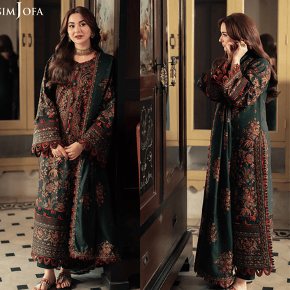 Asim Jofa, unstitched 3 piece Lawn sequence embroidered suit - VL1248