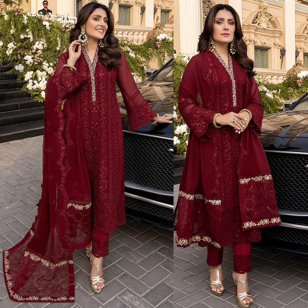 SUMMER 3 Piece Unstitched Heavy Embroidered Lawn Suit - VL1295