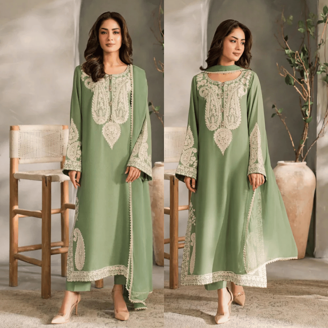Mirana - Summer 3PC Lawn Embroidered Suit - VL1296