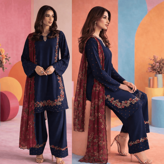 Sapphire - Summer 3PCs Embroidered Lawn Dress With Manaar Dupatta - VL1305