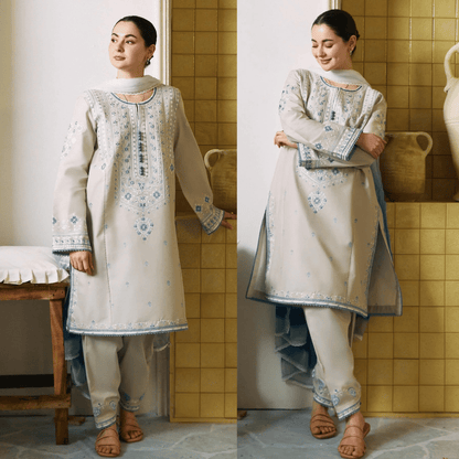 ZaraShahJahan - 3PC LAWN EMBROIDERED SHIRT WITH CHIFFON PRINTED DUPATTA VL1314