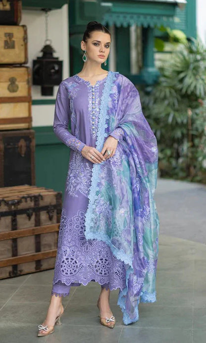 Mushaq - 3PC Chickan Kari Embroidered Dhanak Suit. VL908