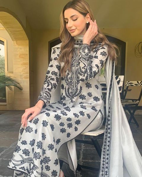 3pcs Shirt embroidered Sleeve embroidered Monar embroidered Dupatta VL861