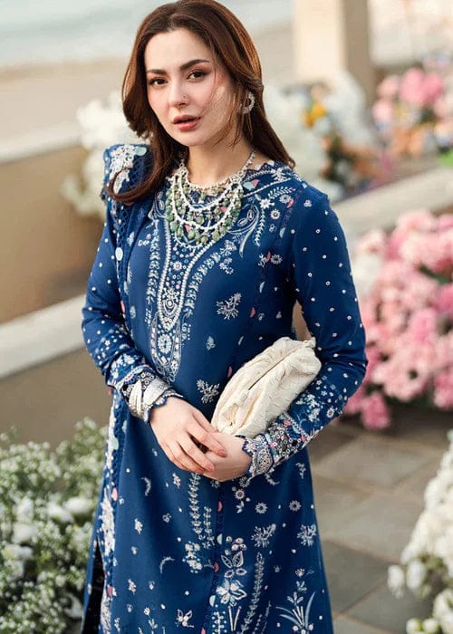 QALAMKAR Dhanak Full Embroidered Chikankari 3PC Suite - VL1115