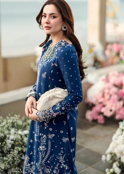 QALAMKAR Dhanak Full Embroidered Chikankari 3PC Suite - VL1115