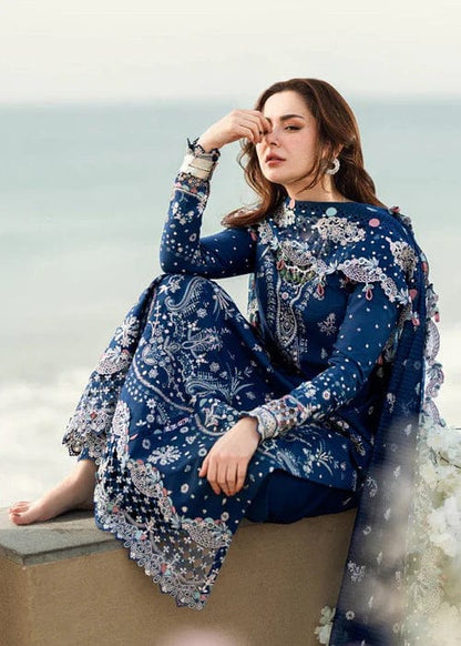 QALAMKAR Dhanak Full Embroidered Chikankari 3PC Suite - VL1115