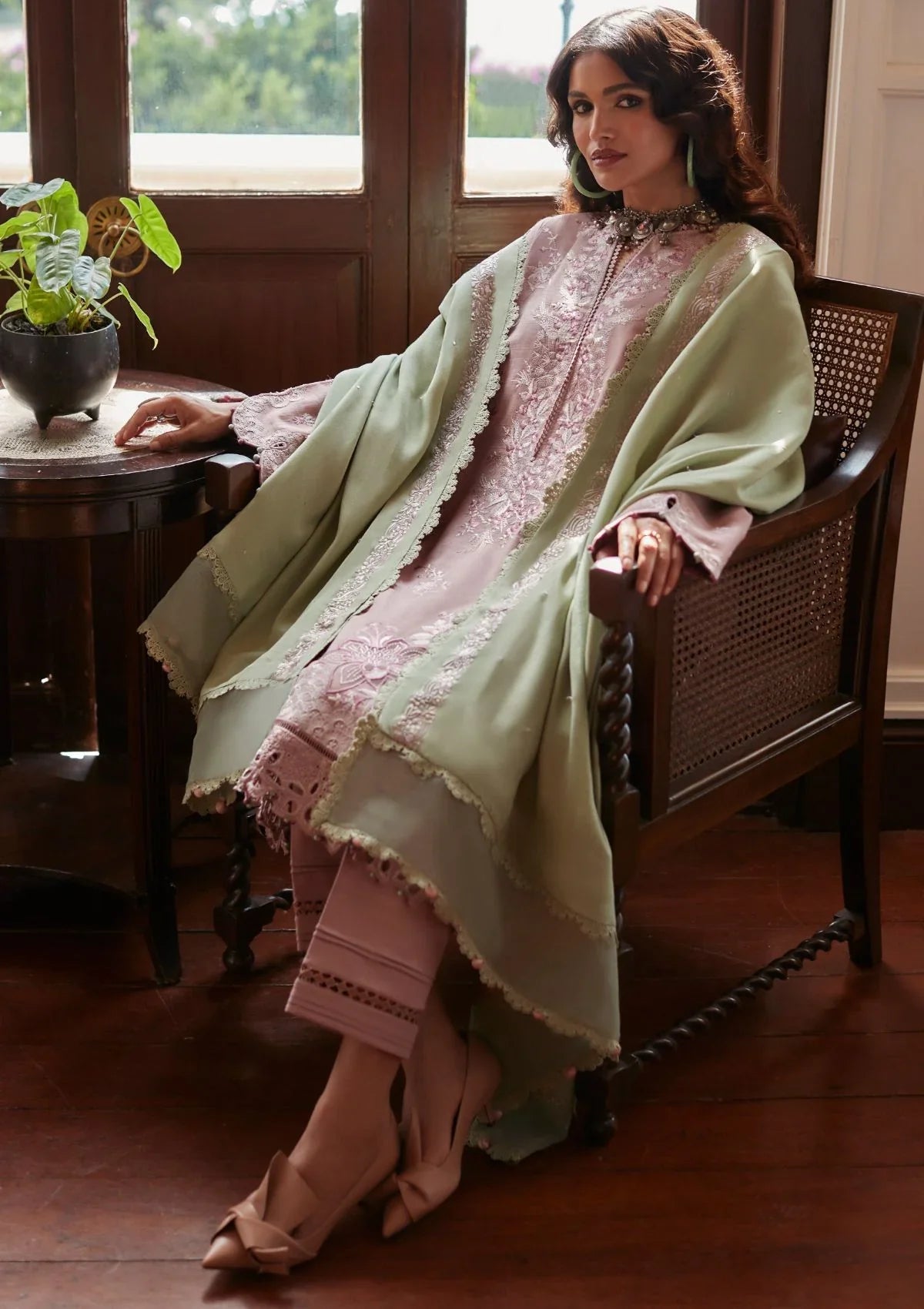 Zaha, unstitched 3 piece embroidered summer suit VL887