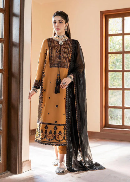 VL607 Asim Jofa, unstitched 3 piece embroidered summer suit