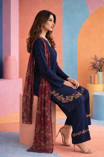 Sapphire - Summer 3PCs Embroidered Lawn Dress With Manaar Dupatta - VL1305