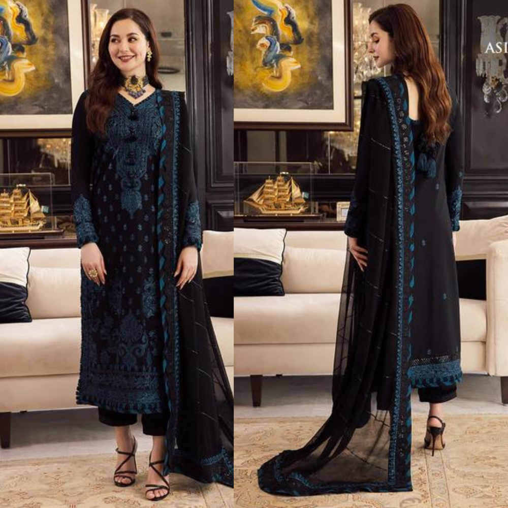 VL792 Asim Jofa, unstitched 3 piece embroidered Lawn summer suit